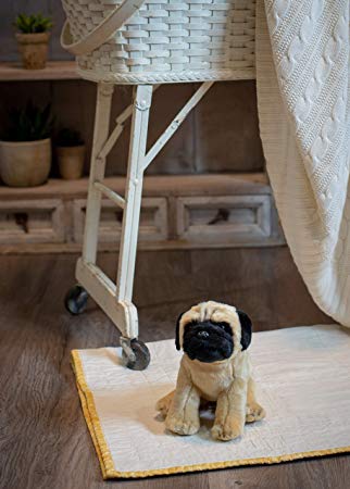 Sitting Small Pug Dog Children's Plush Stuffed Animal Toy