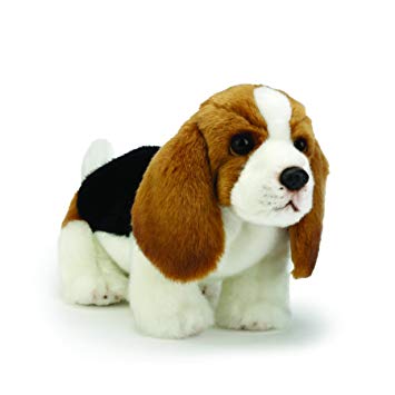Friendly Small Basset Hound Dog Children's Plush Stuffed Animal